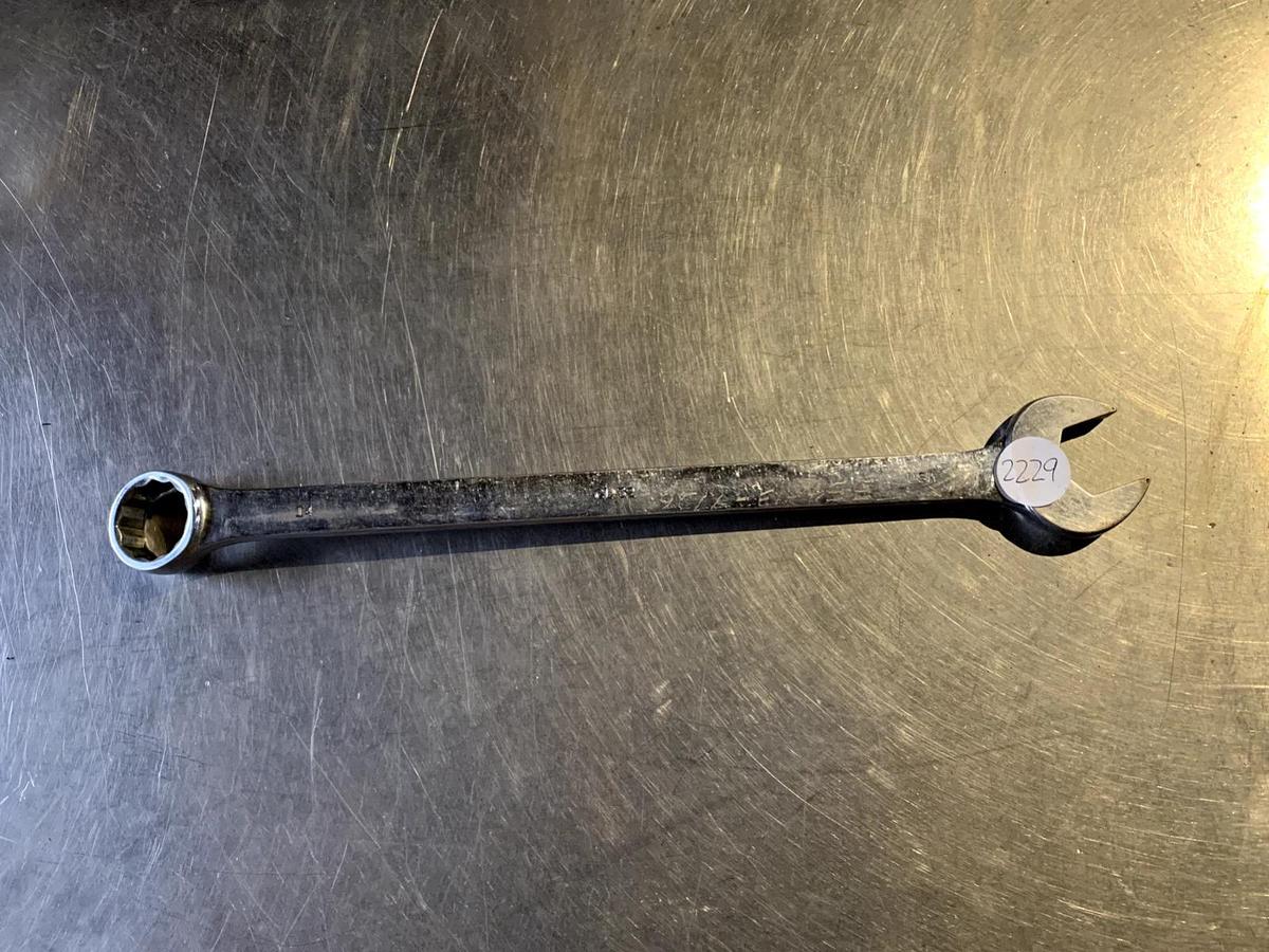Used MAC Tools USA 1" SAE Long Length 12 Point Chrome Combination Wrench
