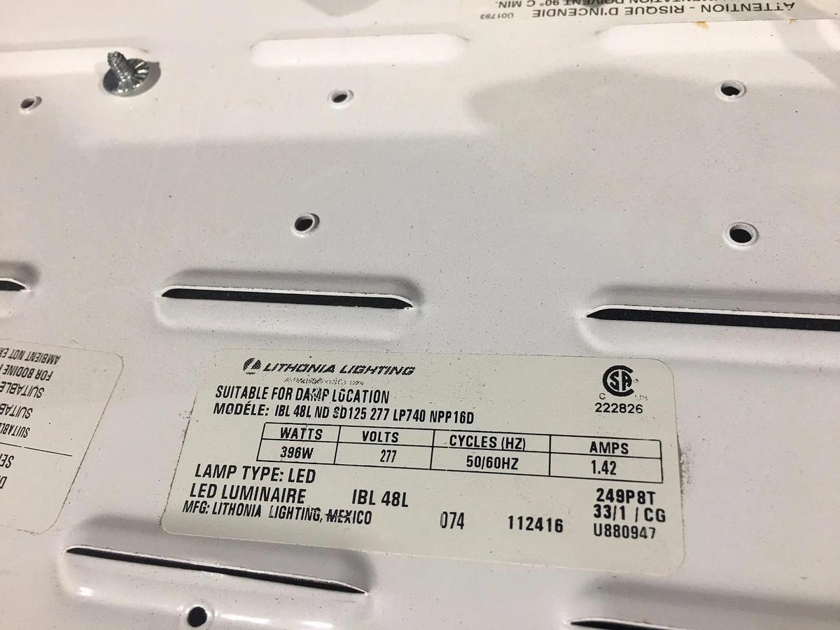 Used Lithonia Lighting I Beam High Bay LED Lighting IBL ND SD125 277 LB40NPP16D