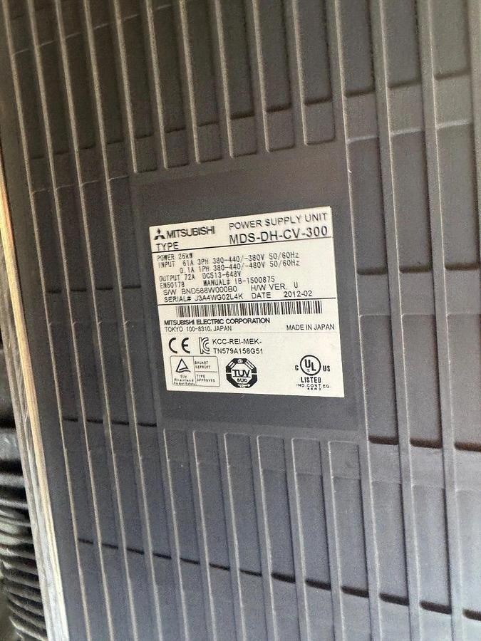 Used MITSUBISHI MDS-DH-CV-300 SPINDLE DRIVE  S/N: J3A4WG02L4K
