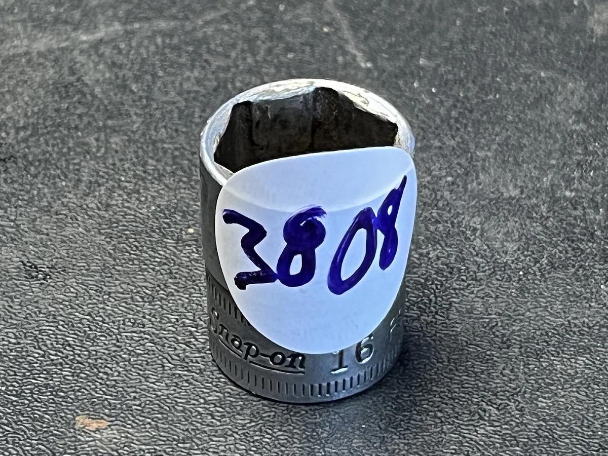 Used snap on fsm161 16mm 3/8 drive metric shallow 6 point chrome socket