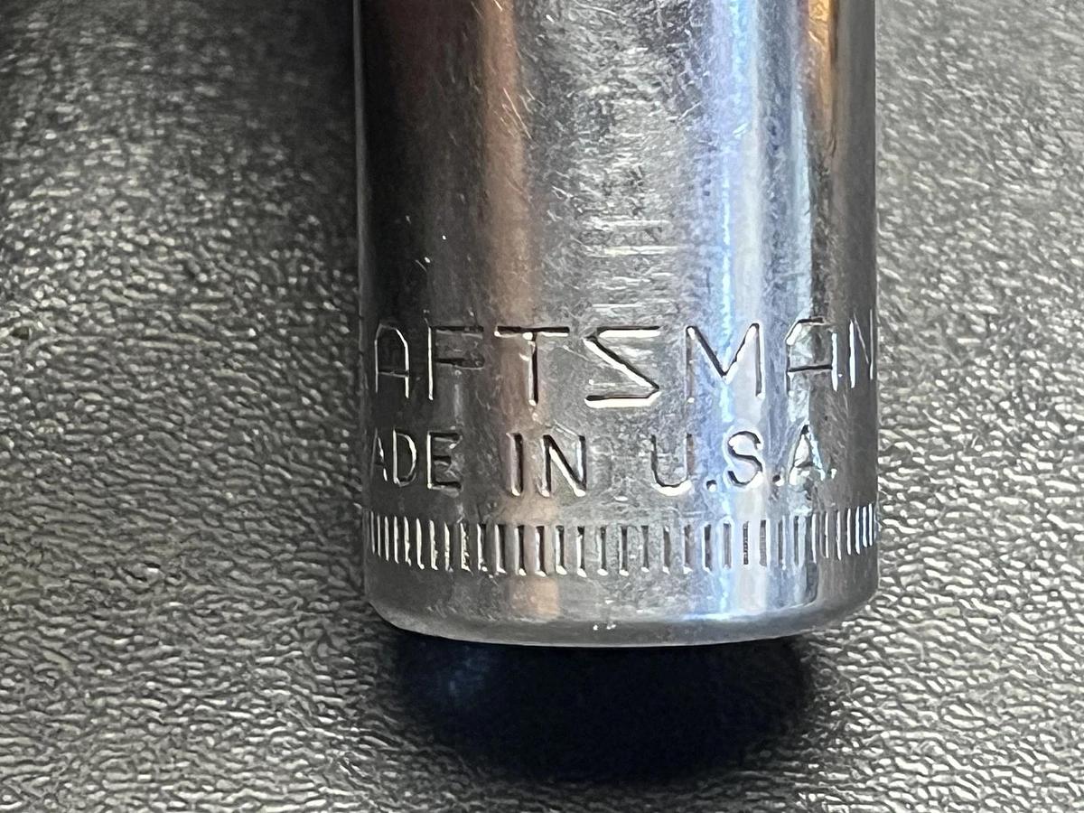 Used Craftsman Vintage 15MM 12 Point 1/2" Drive Shallow Socket V Series USA 44236