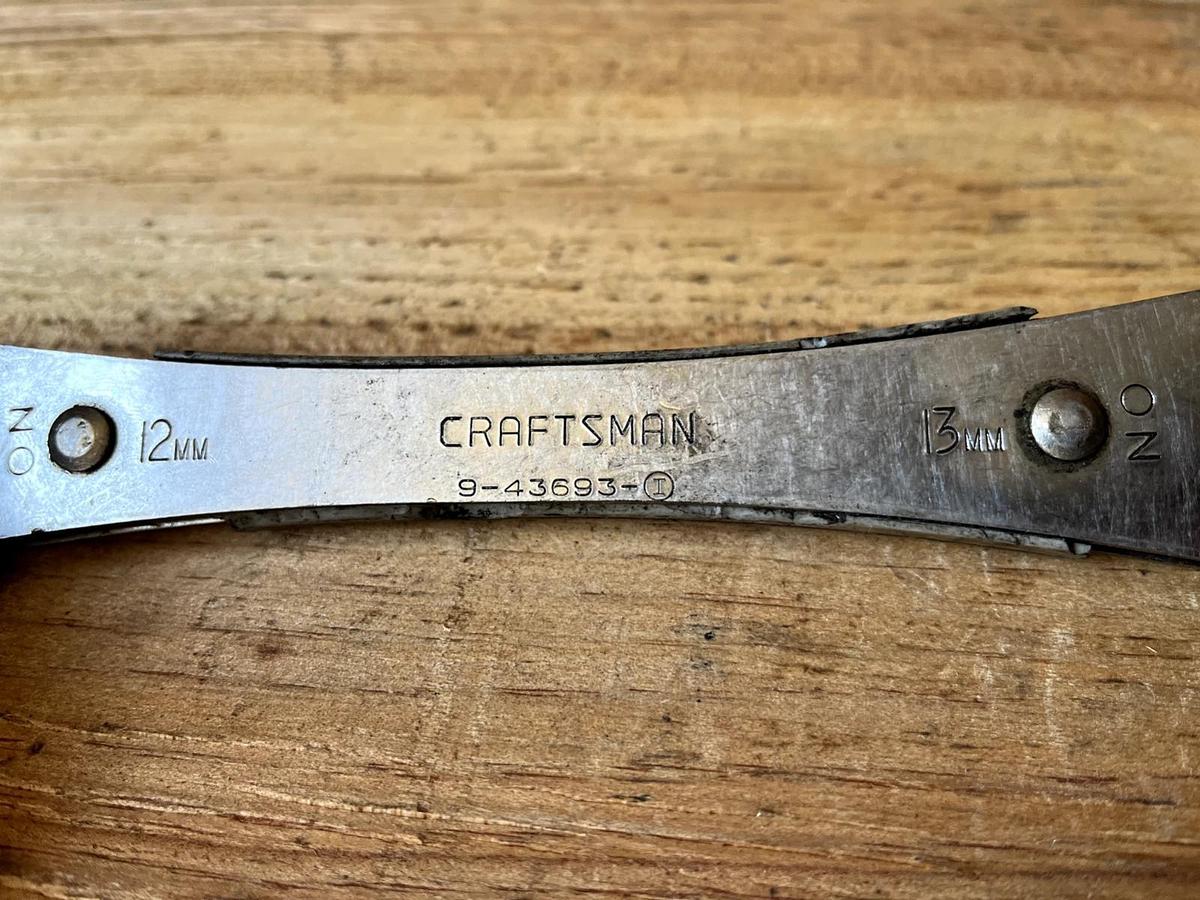 Used Sears Craftsman USA 9-43693 Metric Ratchet Wrench 12 & 13 MM, 12 Point 🇺🇸