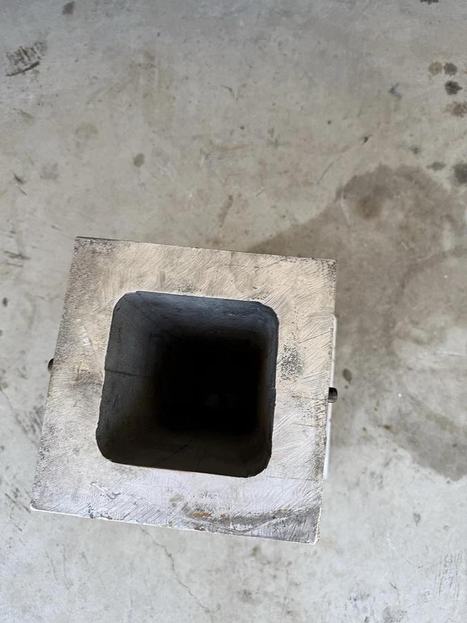 Used Aluminum Tombstone 16 by 16 inch square base.  21.5" tall  8" Square sides