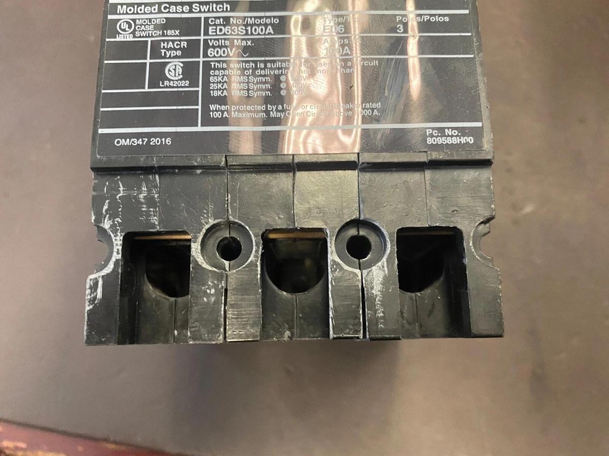 ED63S100A SIEMENS TYPE ED6 3 POLE 100A 600VAC  SWITCH