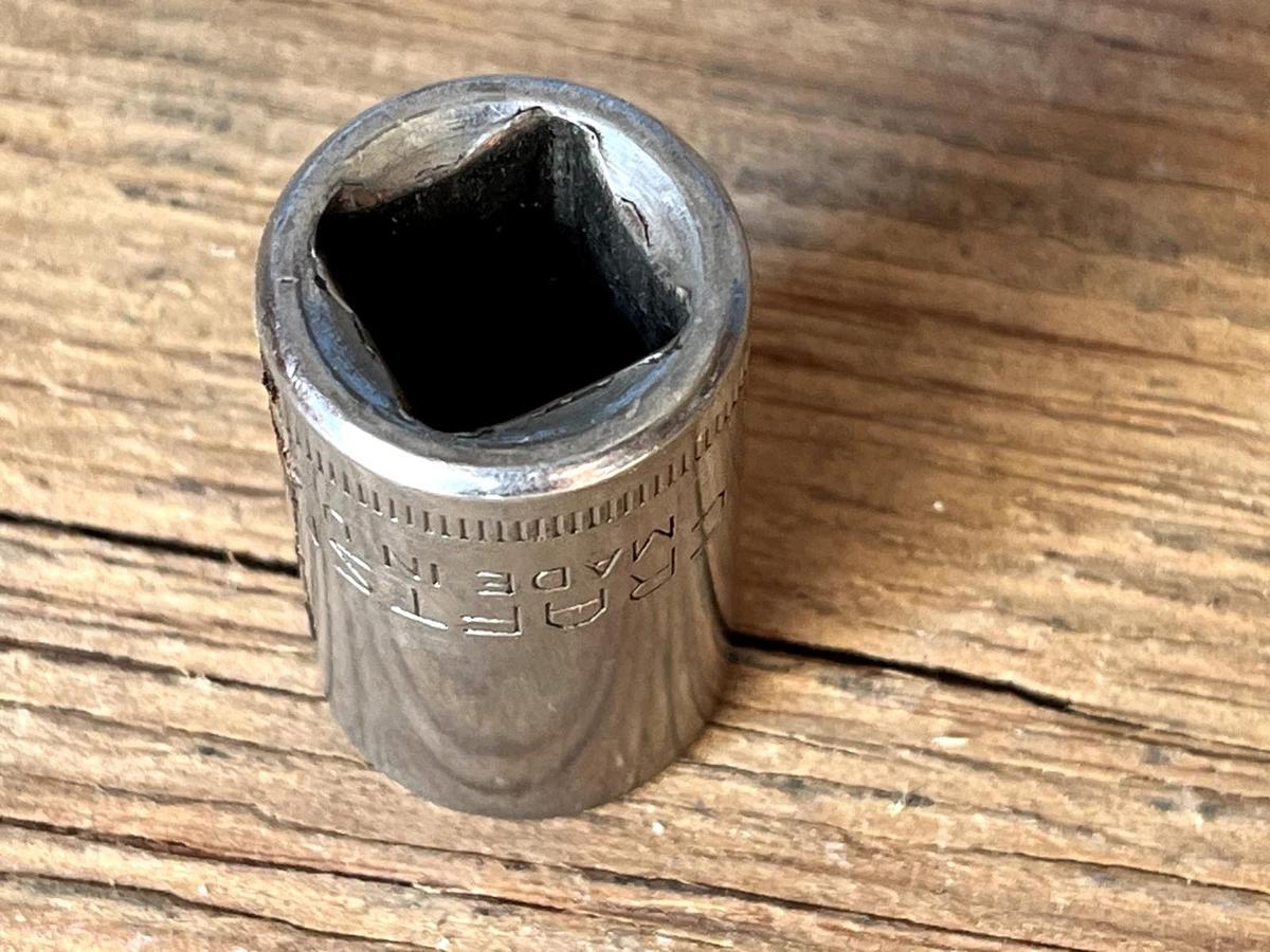 Used Craftsman Vintage 1/2" Drive 16MM 12 Point Shallow Socket Metric 44266 G USA