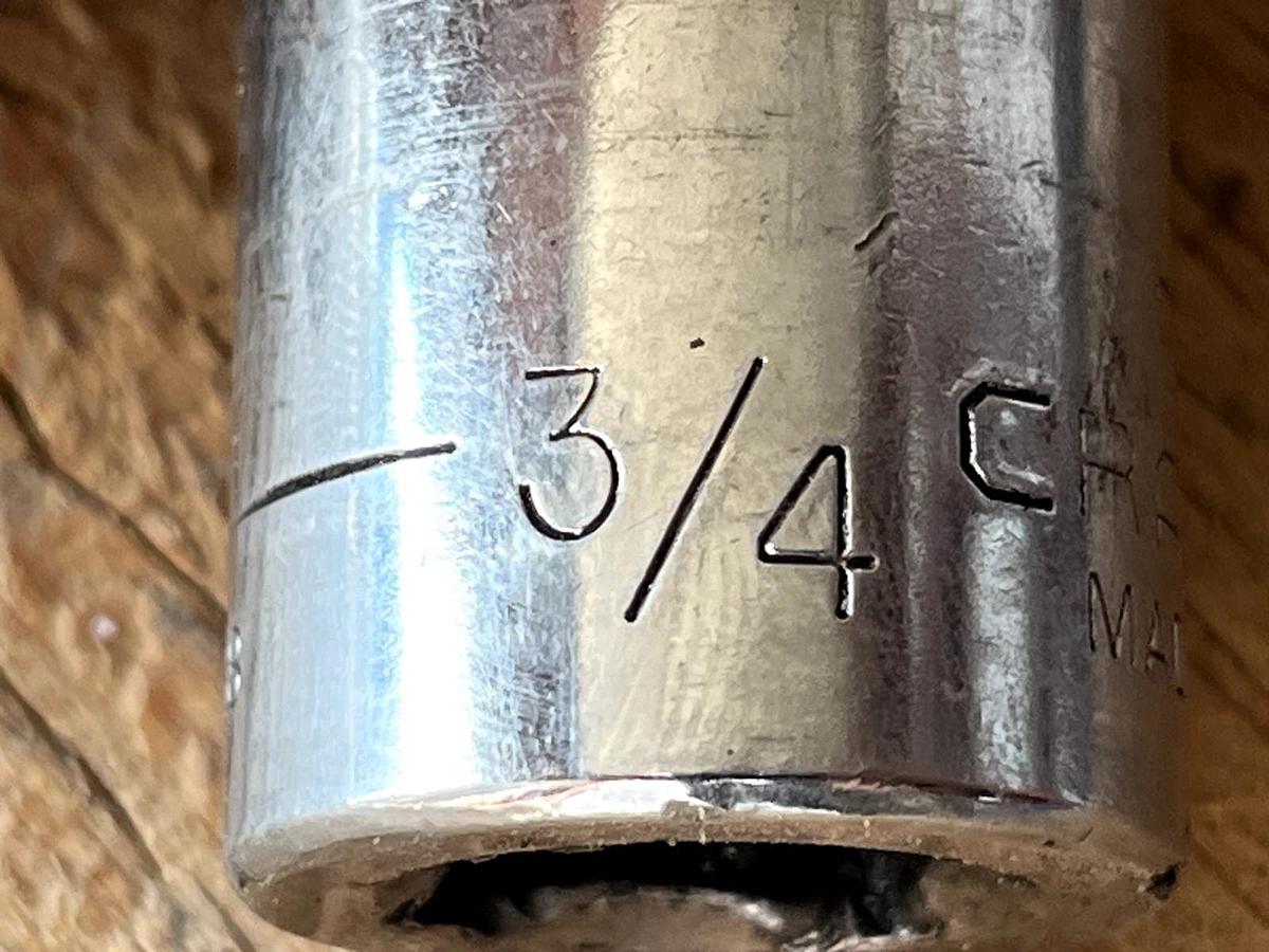 Used Craftsman Socket  47508.  3/4".  1/2"drive