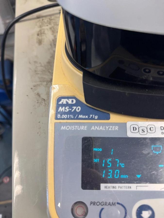 Used A&D A & D AND MS-70 Moisture Analyzer
