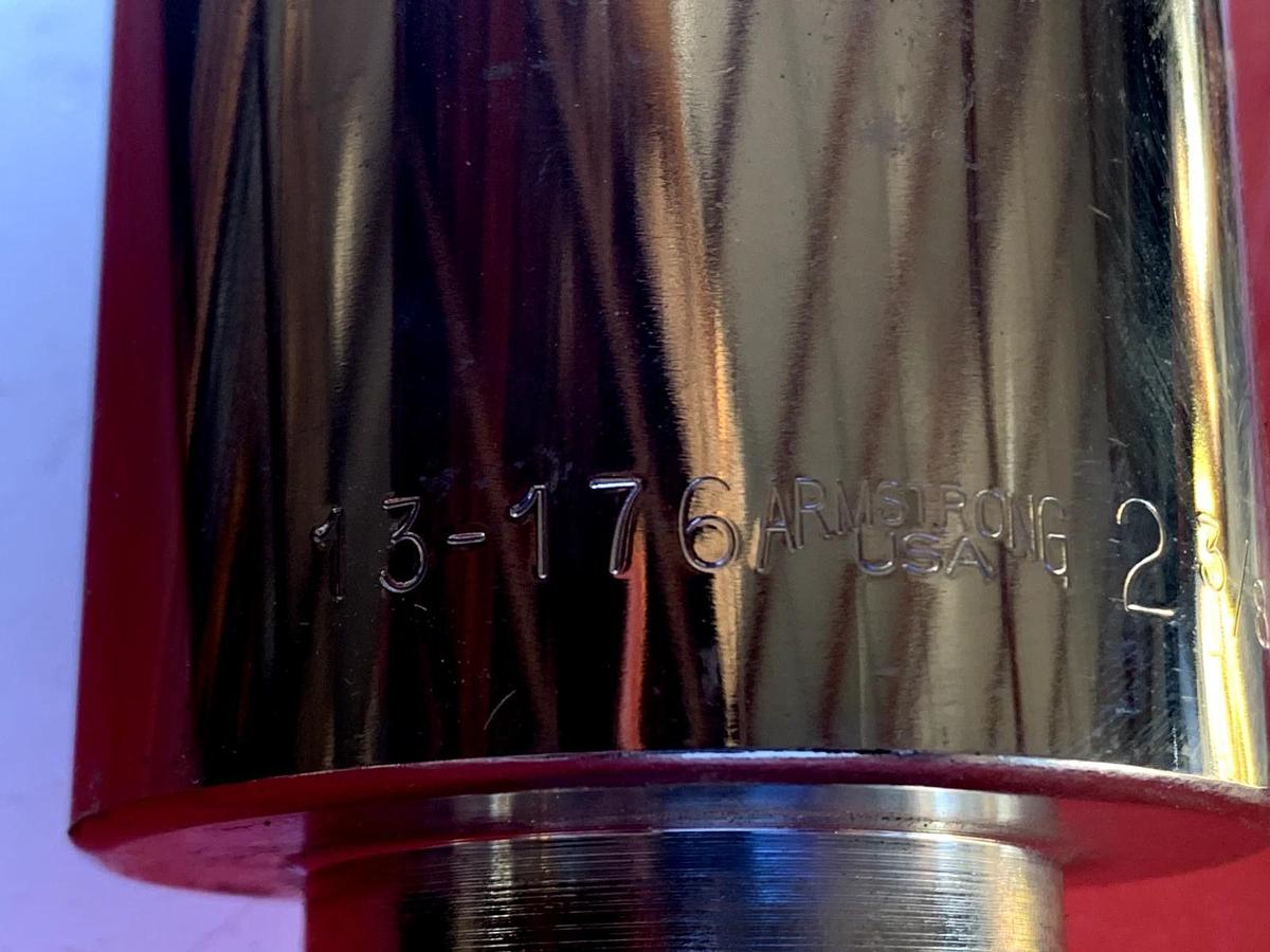 Used Armstrong 1" Drive, 2 3/16 Deep Impact Socket, 12 Points, #13-176