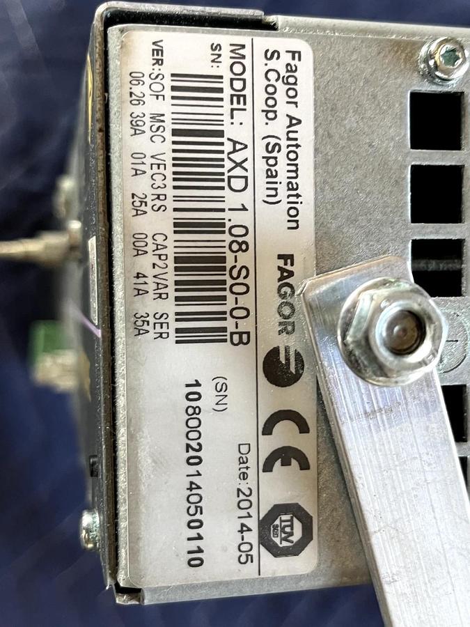 Used FAGOR AXD 1.25-S0-0-B Servo Drive AXD1.25-SO-0-B 456-800V D.C 12.5A
