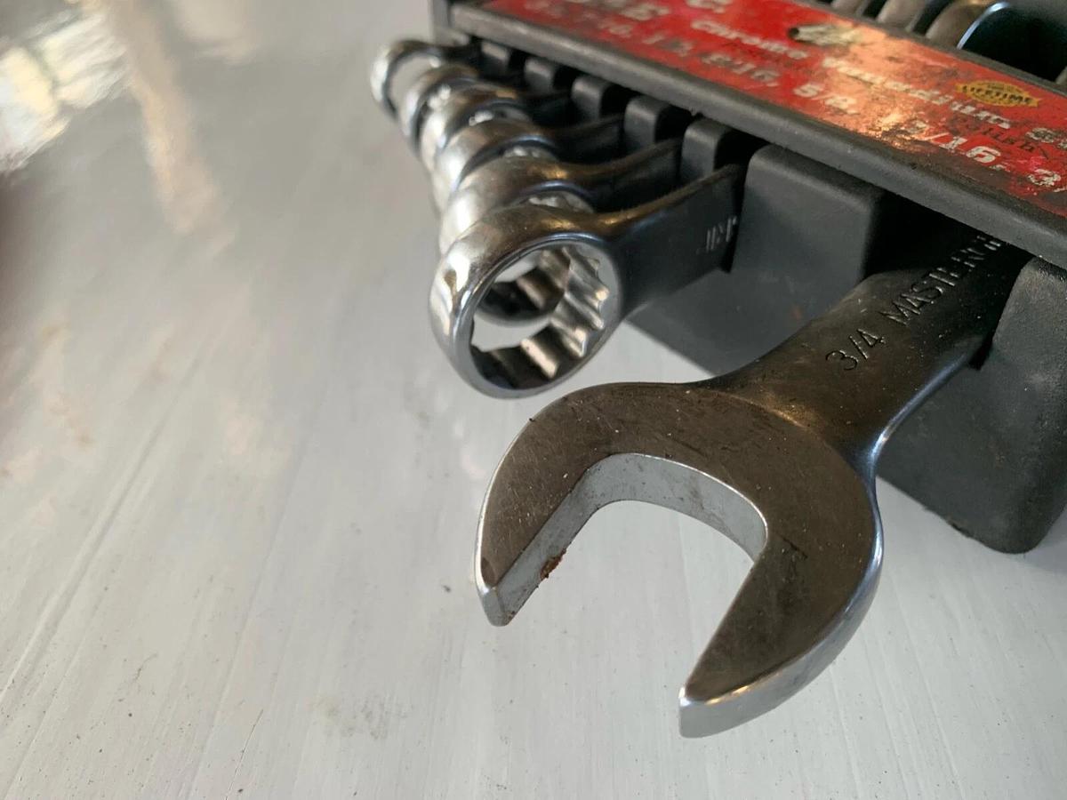 Used MASTERGRIP 7 Piece SAE  Wrench Set Chrome Plated Heavy Duty