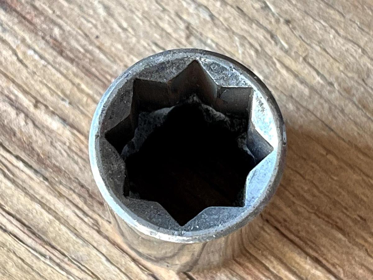 Used Vintage Craftsman 1/2" Drive 9/16" 8 Point Torx Shallow Socket SAE G 44223 USA