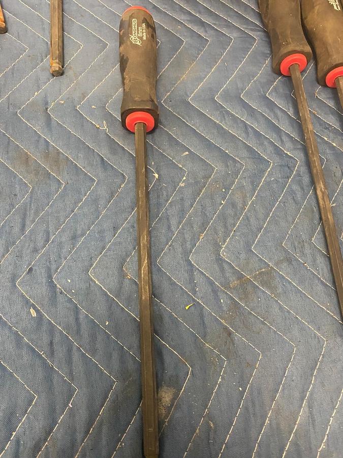 Used BONDUS 3772 BALL TIP 8MM HEX SCREWDRIVER LONG SHAFT