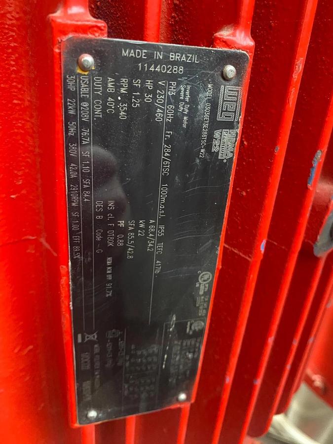 WEG 30 HP W22 NEMA Premium Motor NEW Model 03036ET3E286TSC-W22