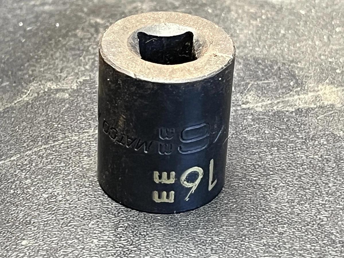 Used Matco 16 mm Socket 3/8 drive impact 6pt BP16M6A