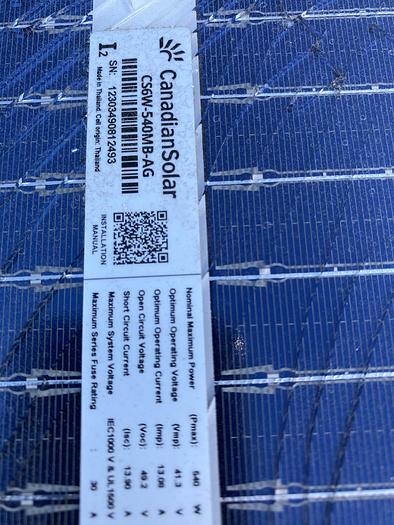 2023 Canadian Solar CS6W-540MB-AG