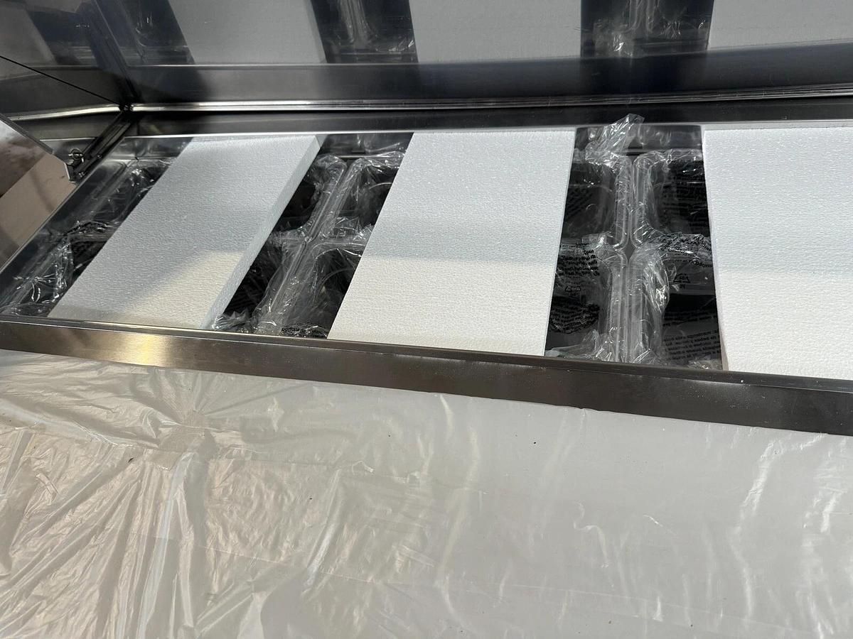 Blue Air BLPT72-HC 72" Three Section Sandwich Prep Table, 20.2 cu. ft.