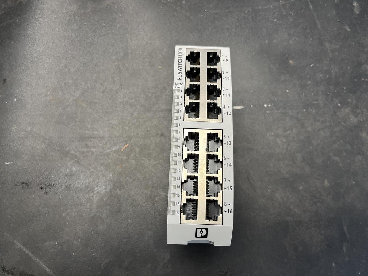 Used PHOENIX CONTACT FL SWITCH 1016N / FLSWITCH1016N Ethernet Switch