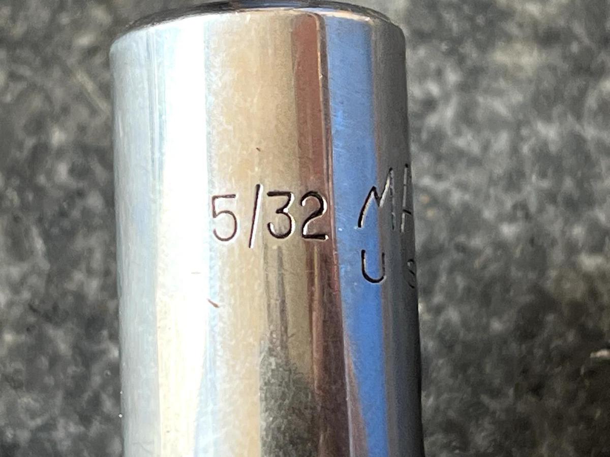 Used Mac Tool X56DS 5/32" Hex/Allen Bit Chrome Socket Driver 3/8" Drive SAE