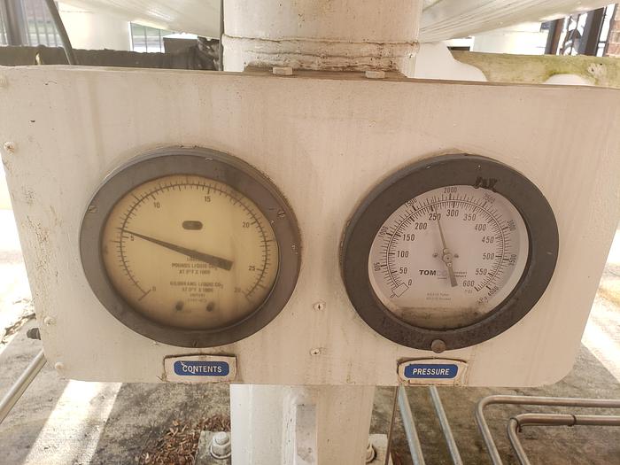 Used 14 Ton Tomco Vertical Carbon Dioxide Storage Tank