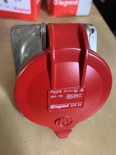 Panel mounting socket inclined outlet Hypra-IP44 -