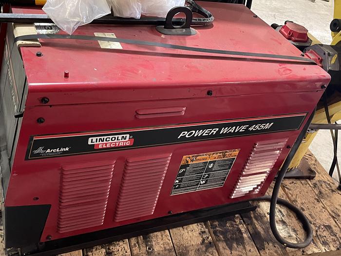 Used FANUC ARCMATE 120iB/10L MIG WELDING ROBOT WIRE FEEDER, TORCH, LINCOLN POWER WAVE 455M