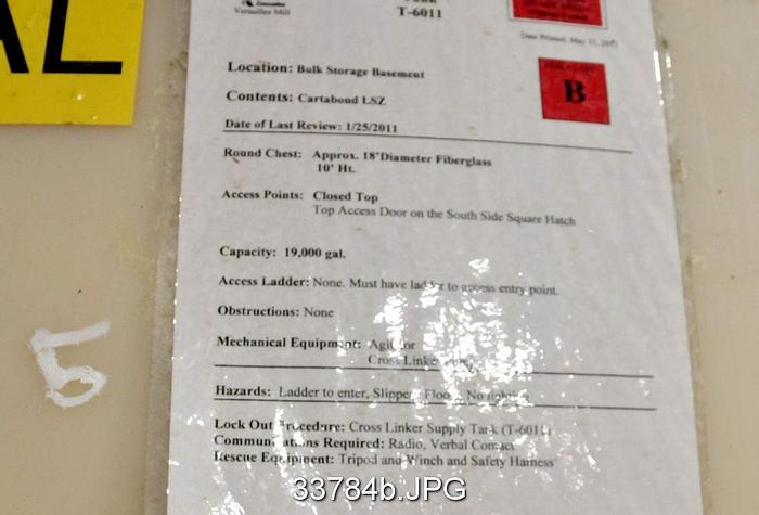 Used Acronal Tank, 18' Diameter x 10' Height #33784