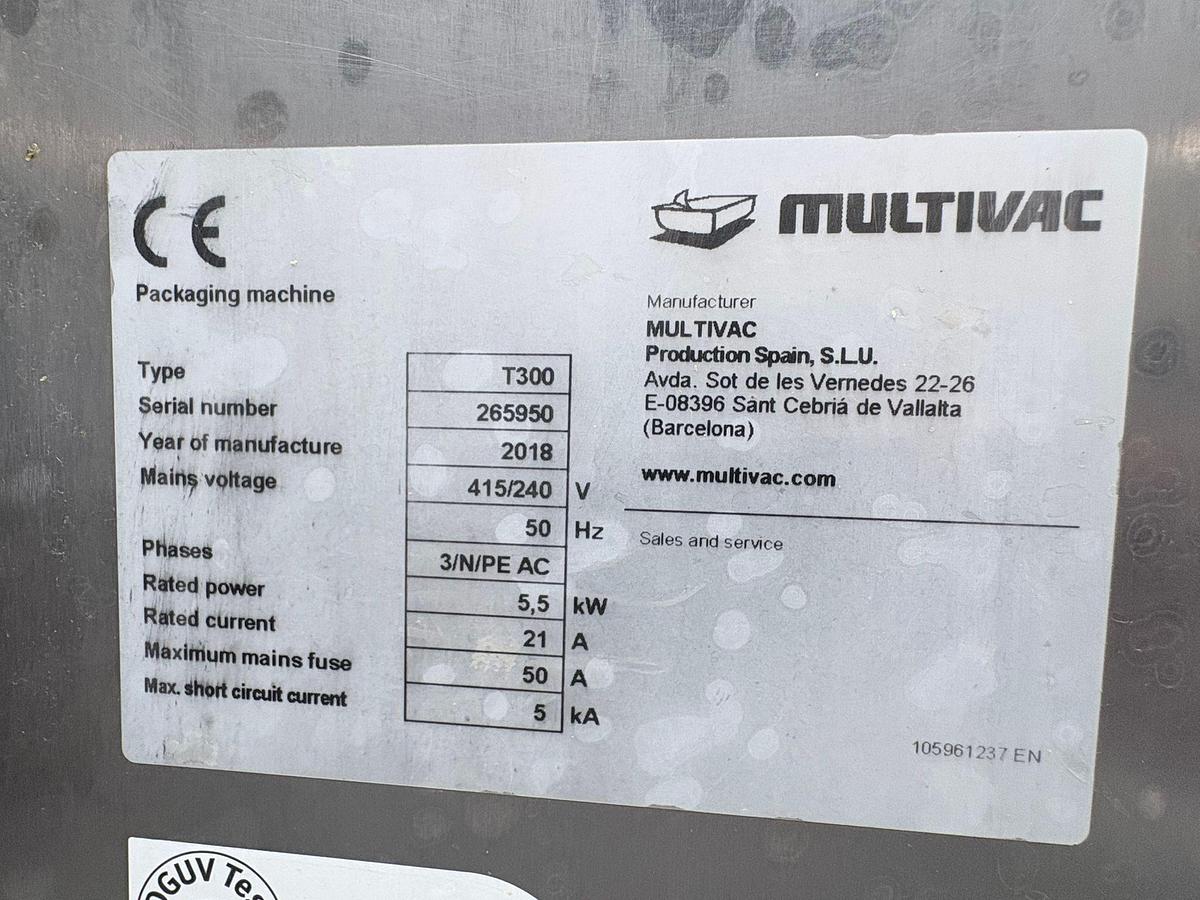 Used 2018 Multivac T300