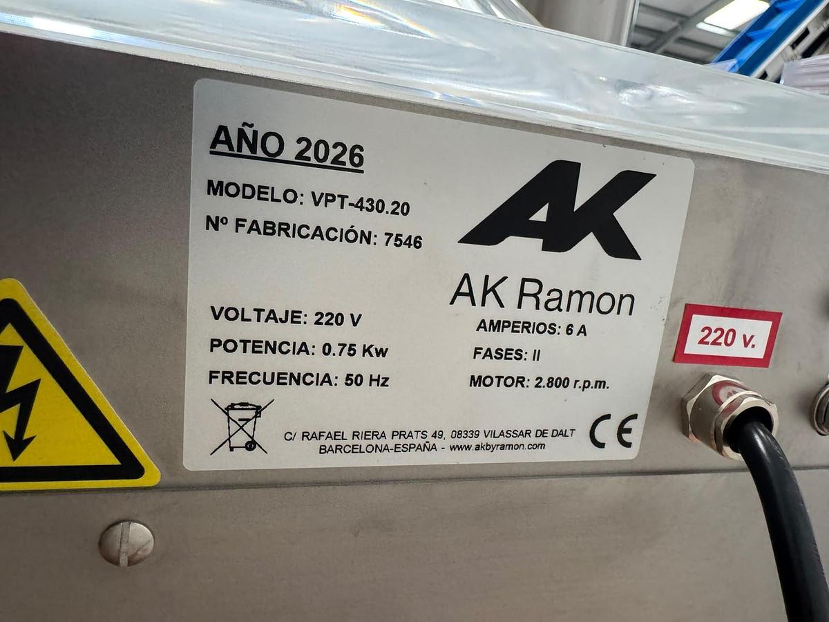A K Ramon Vacuum packer. Model VPT- 430.20