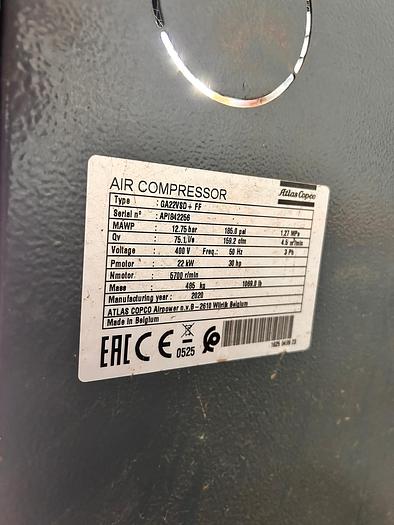 Used Atlas Copco Compressor GA22VSD