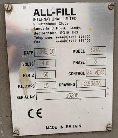 Used 2010 ALLFILL  SHA POWDER FILLING / PACKING LINES