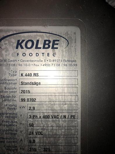 Used 2015 Kolbe Foodtec GmbH K440 RS bandsaw