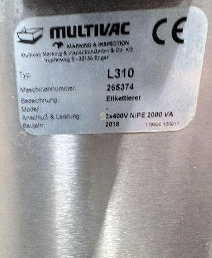 Used 2018 Multi vac L310