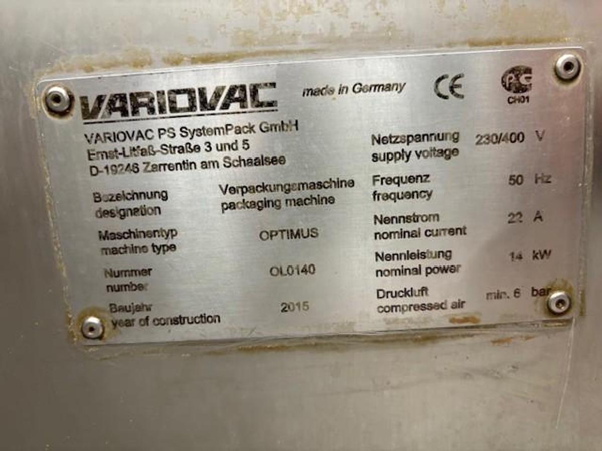 Used VARIOVAC THERMOFORMER