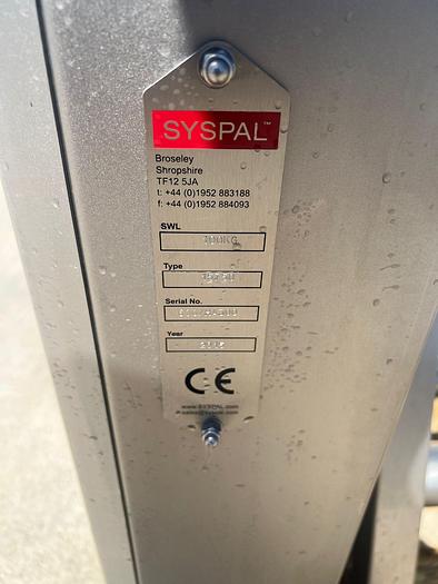 Used 2015 Syspal Ltd 15750 Eurobin wash frame double unit