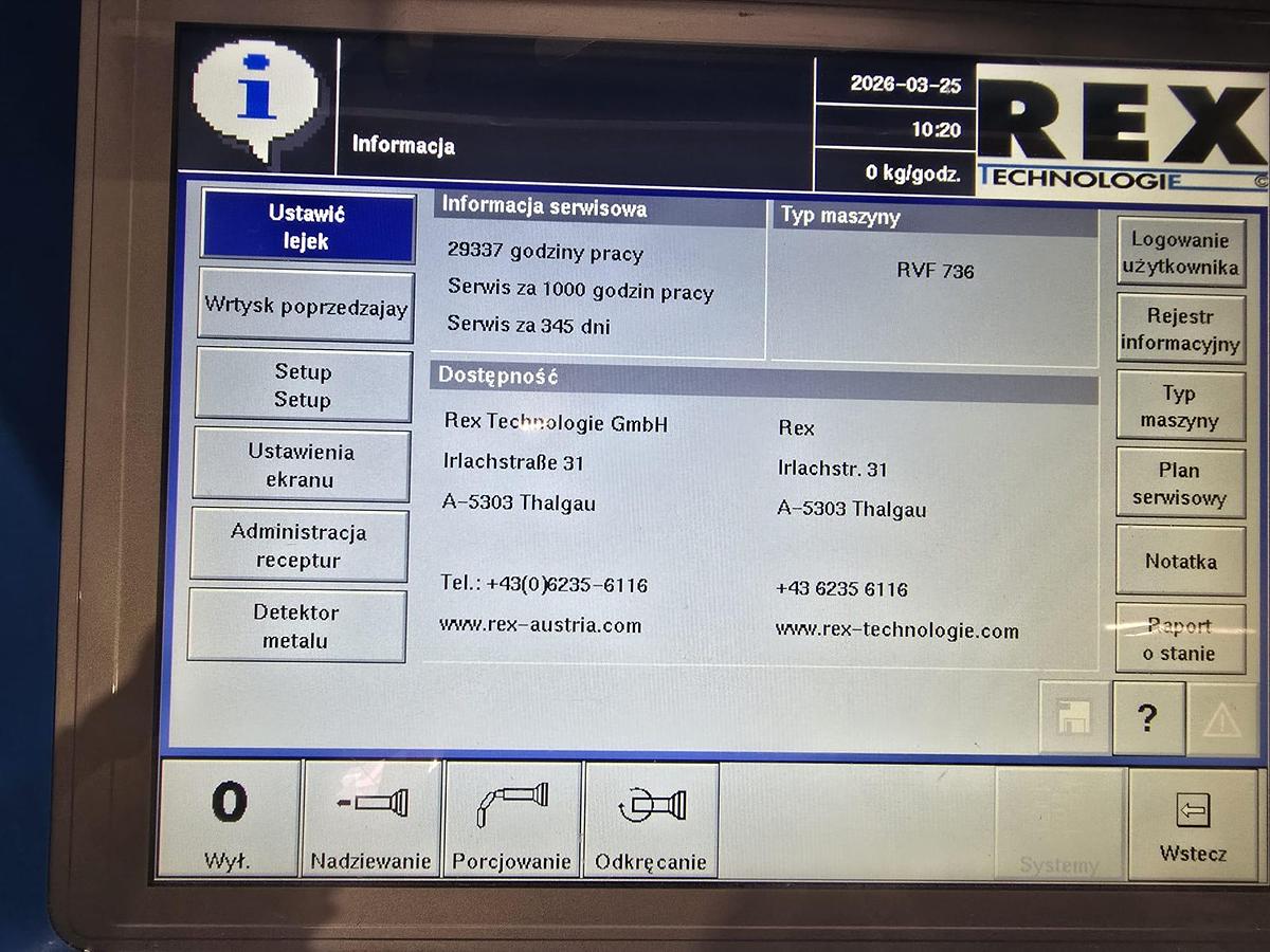 Used REX VACUUM FILLER