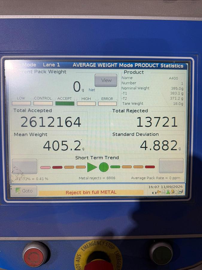 Used LOMA METAL DETECTOR CHECKWEIGHER