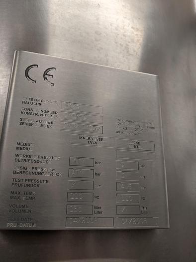 Used 2008 Packo Inox NV PPA-150 150L batch pasteuriser