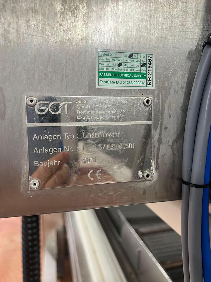 Used GCT NITROGEN IQF FREEZING TUNNEL