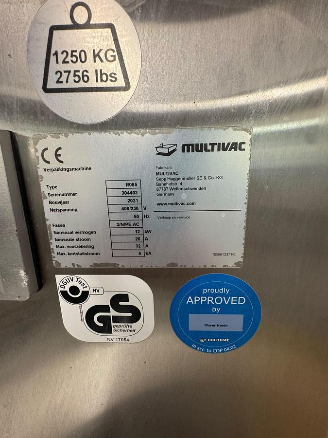 Used 2021 Multivac R085
