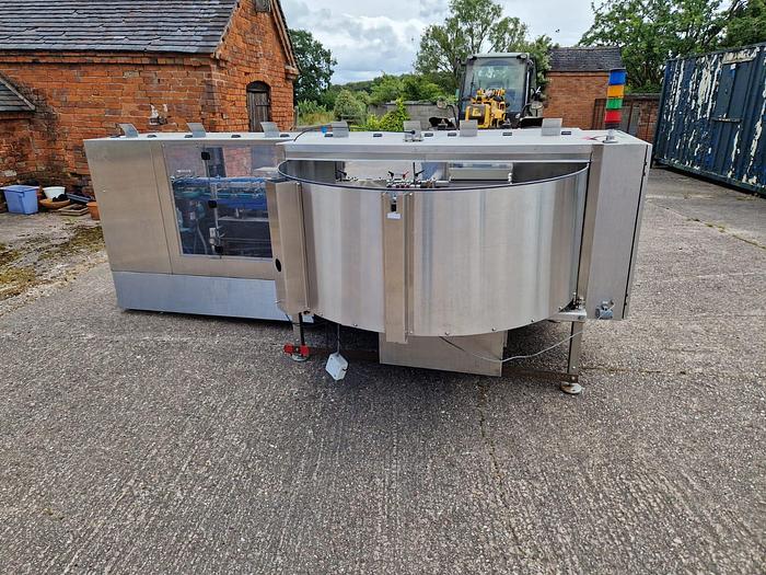 Used BOTTLE UNSCRAMBLER WITH HOPPER ELEVATOR