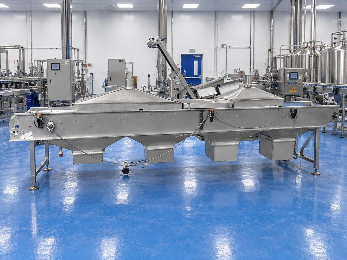 Used CONVEYOR WITH EXTRACTION HOODS
