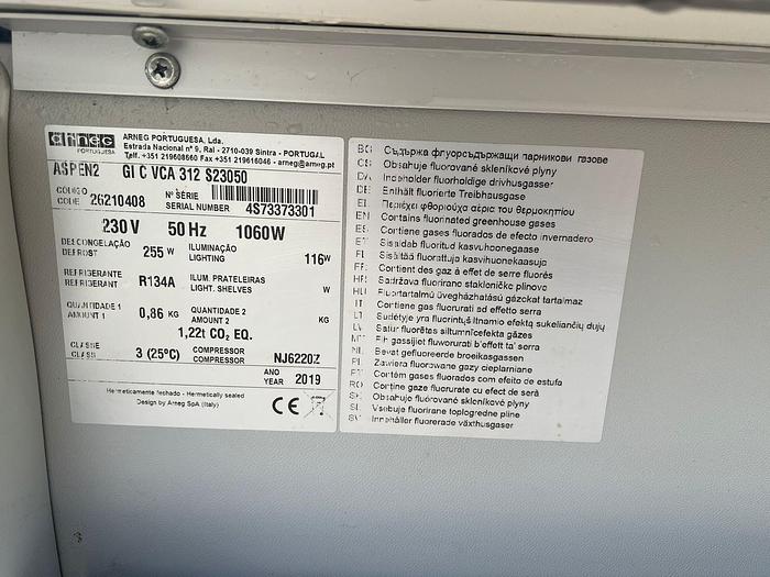 Used 2019 Arneg Portuguesa Lda ASPEN2 GI C VCA 312 S23050 display fridge