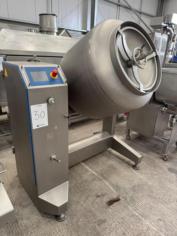 Used 2019 N&N nadratowski MV-300 tilting vacuum tumbler.