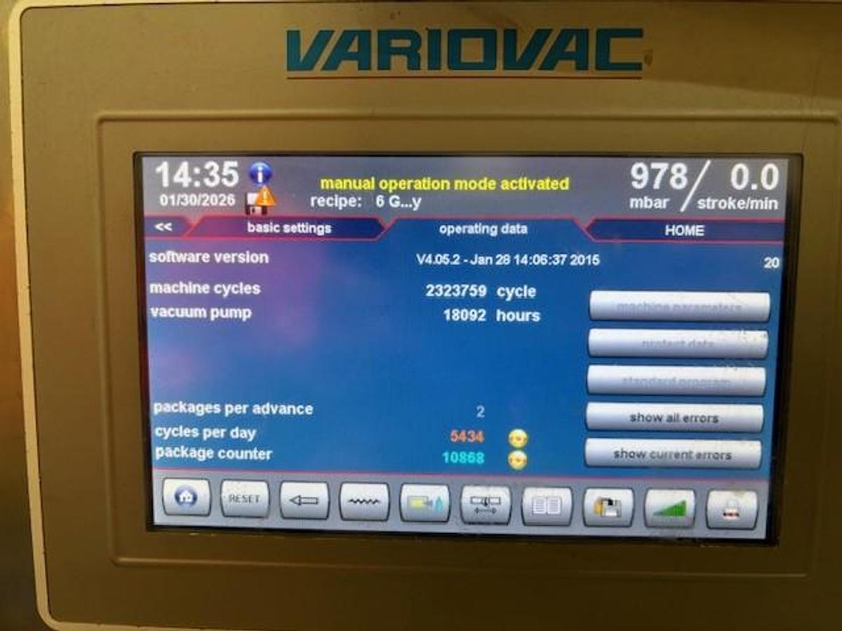 Used VARIOVAC THERMOFORMER