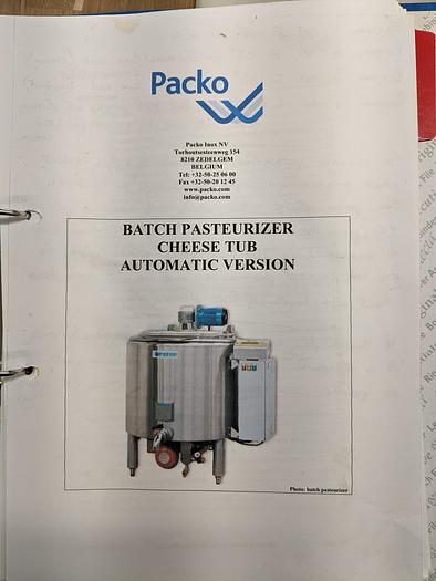Used 2008 Packo Inox NV PPA-150 150L batch pasteuriser