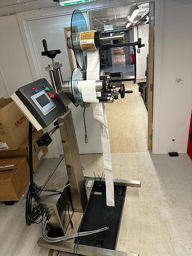 2022 Premier Labellers P100 label applicator and conveyor