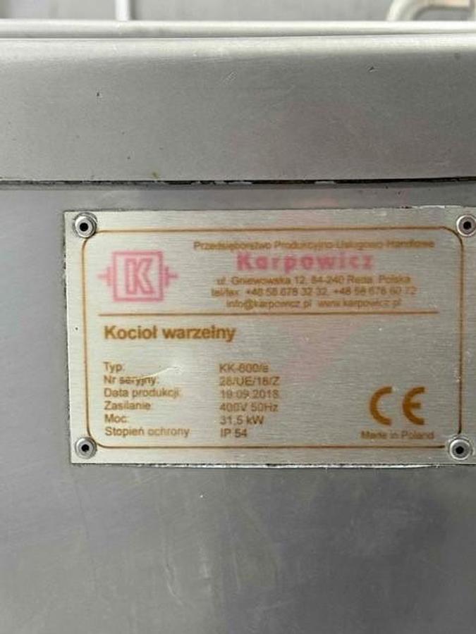 Used Karpovicz 600L Boiler KK/600A
