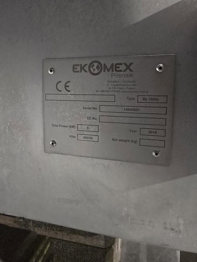 Used EKOMEX VACUUM PADDLE MIXER