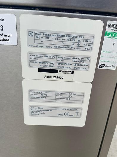 Used ELECTROLUX BOILING PAN