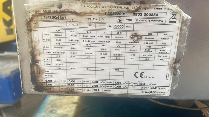 Used 2009 Fagor Industrial MG9-15 BM GN natural gas indirect boiling pan